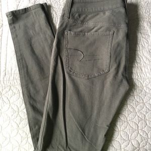 Olive Green American Eagle Jeggings